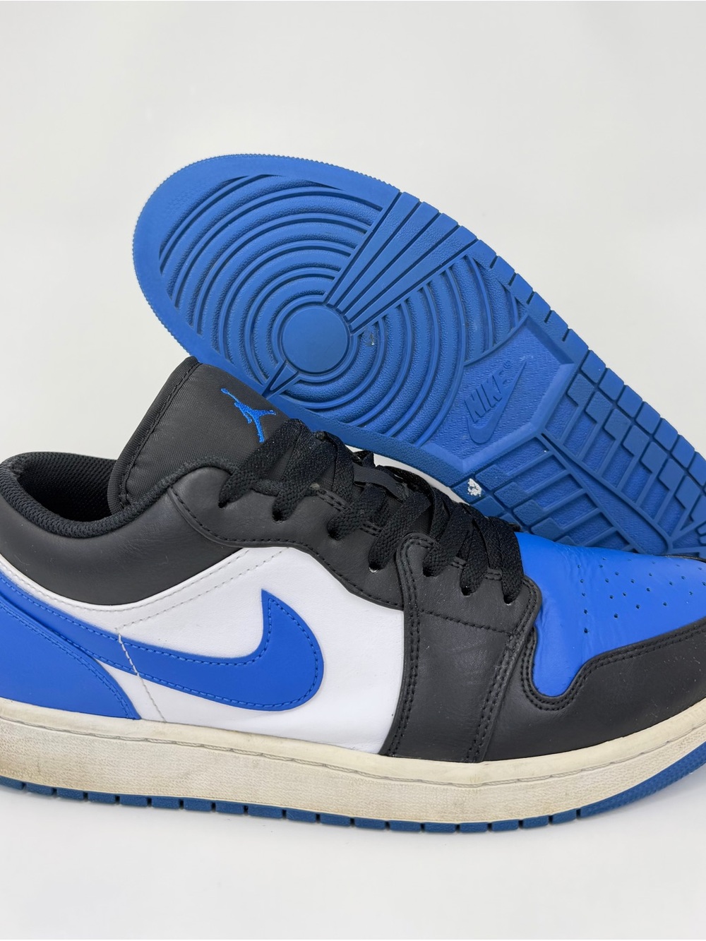 Nike Air Jordan 1 Low Alternate Royal Toe Blue Black White 553558-140 Men’s 12